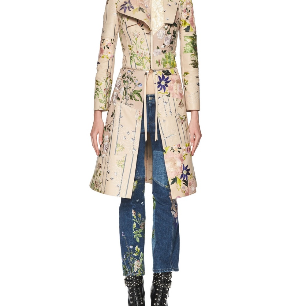 NWT Alexander McQueen Floral Embroidered JEAN 4 - Picture 3 of 10